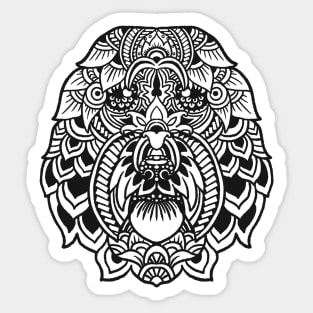 Bearded Collie Mandala Sticker